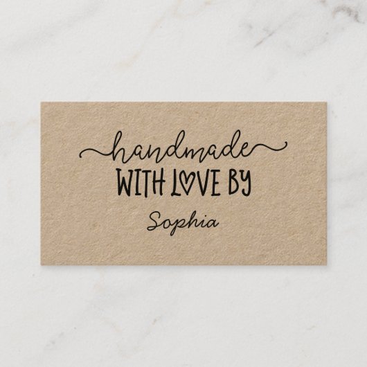 メーカーKraft用ラヴカスタムィーカード付き手作り 名刺 (正面)