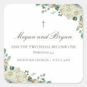 メーガエレガントンクリスチ結婚ア封筒用シール スクエアシール (正面)