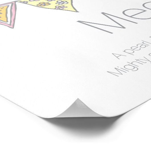 メーガンの女の子の名前と意味のバンティングポスター ポスター (角)