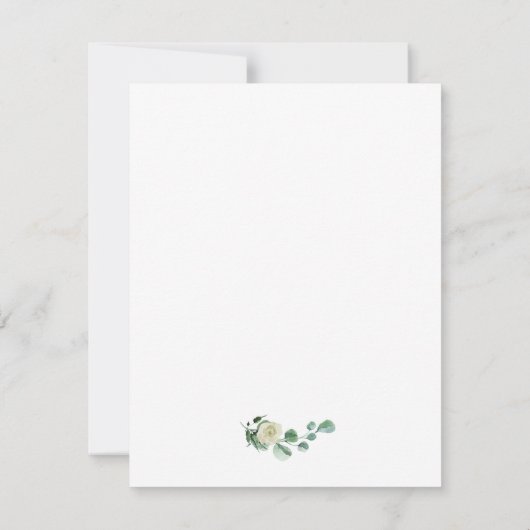 メーガンシンプルエレガントソングリクエストウェディングRSVP 出欠カード (裏面)