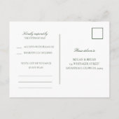 メーガンシンプル結婚の曲リクエストRSVPポストカード インビテーションポストカード (裏面)
