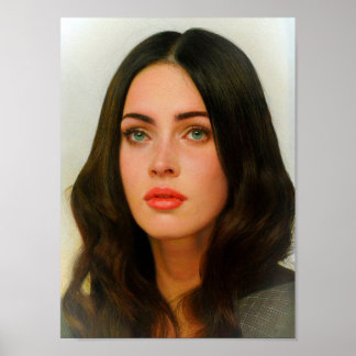 メーガンフォックスアートの美しい ポスター