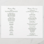 メーガン結婚キリスト教式プログラム (裏面)