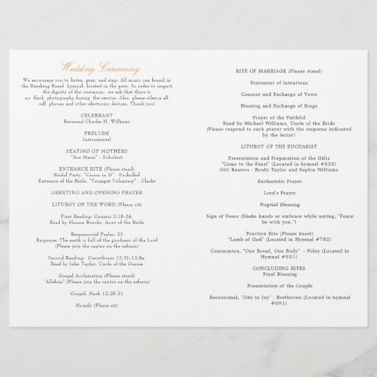 メーガン金ゴールド結婚カトリックの集団式典 (裏面)