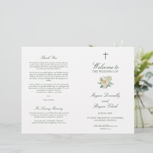 メーガン・クリスチャン結婚・クロスの式プログラム (スタンド正面)