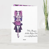 「メーガン」ピンクバレンタイン妖精のアートカード シーズンカード (裏面)