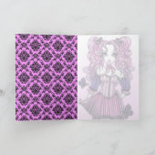 「メーガン」ピンクバレンタイン妖精のアートカード シーズンカード (内部)