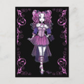 「メーガン」ピンクバレンタイン妖精アートハガキ シーズンポストカード (正面)