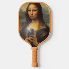 メーキャップおもしろいダ・ヴィンチとの顔を作るモナ・リサ ピックルボールラケット