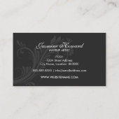 メーキャップアーティストおよびまつげ延長 名刺 (裏面)