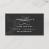 メーキャップアーティストおよびまつげ延長 名刺 (裏面)