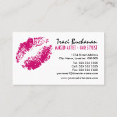 メーキャップアーティストおよび美容師 名刺 (裏面)