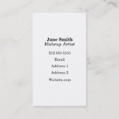 メーキャップアーティストか口紅 名刺 (裏面)