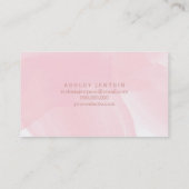 メーキャップアーティストのばら色の金ゴールドのグリッターの唇は原稿を飾ります 名刺 (裏面)