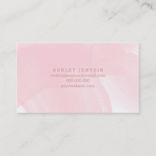 メーキャップアーティストのばら色の金ゴールドのグリッターの唇は原稿を飾ります 名刺 (裏面)