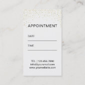 メーキャップアーティストのばら色の金ゴールドの唇のサロンのアポイントメント 予約カード (裏面)