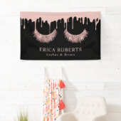 メーキャップアーティストのばら色の金ゴールドの鞭のモダンな点滴注入 横断幕 (インサイチュ)