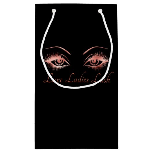 メーキャップアーティストのまつげの額の鞭の美しいビジネス スモールペーパーバッグ (裏面)