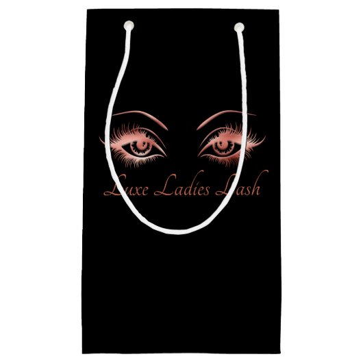 メーキャップアーティストのまつげの額の鞭の美しいビジネス スモールペーパーバッグ (正面)