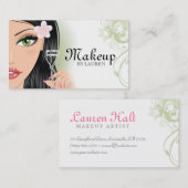 メーキャップアーティストのまつげのCurlerの緑 名刺 (正面/裏面)