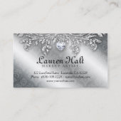 メーキャップアーティストのまつげはCosmetologyの銀にブラシをかけます 名刺 (裏面)