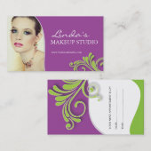 メーキャップアーティストのアポイントメントカード 予約カード (正面/裏面)