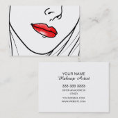 メーキャップアーティストのイラストレーション 名刺 (正面/裏面)