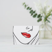 メーキャップアーティストのイラストレーション 名刺 (スタンド正面)