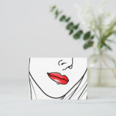 メーキャップアーティストのイラストレーション 名刺 (スタンド正面)