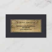 メーキャップアーティストのエレガントでフェイクな金ゴールドのタイポグラフィの灰色 名刺 (裏面)