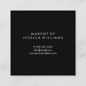 メーキャップアーティストのエレガントな金ゴールドの唇 スクエア名刺 (裏面)