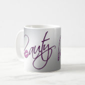 メーキャップアーティストのコーヒー・マグの美容師のピンクの唇 コーヒーマグカップ (正面左)