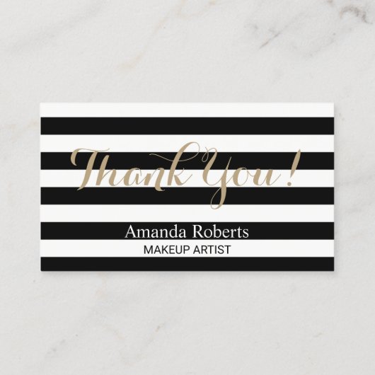 メーキャップアーティストのサロンのモダンのストライプなロイヤリティの穿孔器 ロイヤリティカード (裏面)