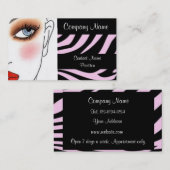 メーキャップアーティストのサロンの美しいの名刺 名刺 (正面/裏面)