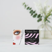 メーキャップアーティストのサロンの美しいの名刺 名刺 (スタンド正面)