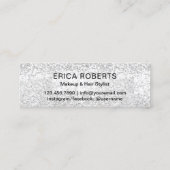 メーキャップアーティストのサロンの黒の唇の銀製のロイヤリティ ロイヤリティカード (裏面)