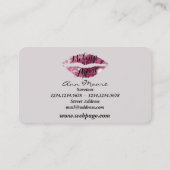 メーキャップアーティストのスタイリストは唇を構成します 名刺 (裏面)