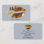 メーキャップアーティストのスタイリストは唇を構成します 名刺 (正面/裏面)