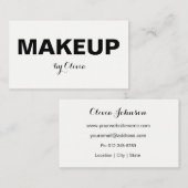 メーキャップアーティストのスタイリッシュでモダンな名刺 名刺 (正面/裏面)