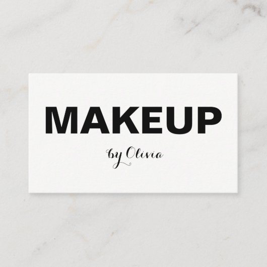 メーキャップアーティストのスタイリッシュでモダンな名刺 名刺 (正面)