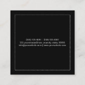 メーキャップアーティストのスタイリッシュな紫色のグリッターの唇 スクエア名刺 (裏面)