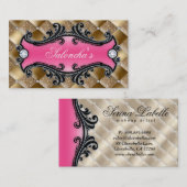 メーキャップアーティストのダイヤモンドのグリッターを日焼けさせるファッション 名刺 (正面/裏面)