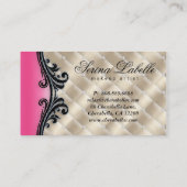 メーキャップアーティストのダイヤモンドのグリッターを日焼けさせるファッション 名刺 (裏面)