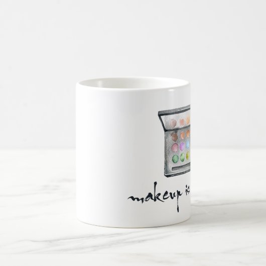 メーキャップアーティストのパレット- "化粧私の芸術"の引用文です コーヒーマグカップ (中央)