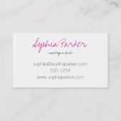 メーキャップアーティストのパレット- "化粧私の芸術"の引用文です 名刺 (裏面)