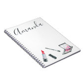 メーキャップアーティストのパーソナライズでカスタムな芸術 ノートブック (右側)