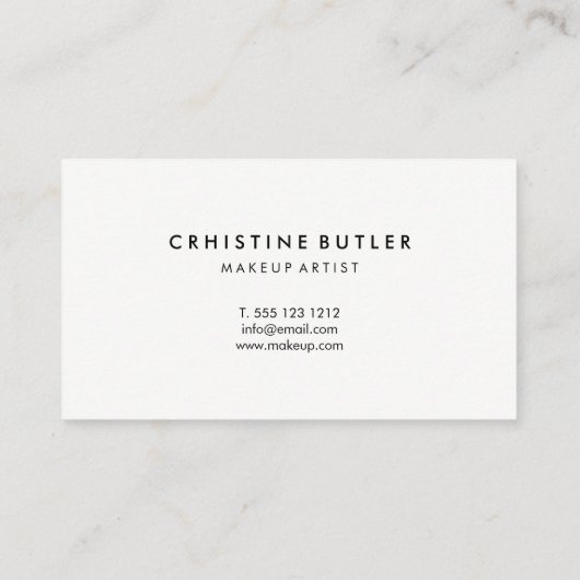 メーキャップアーティストのピンクのミニマリスト 名刺 (裏面)