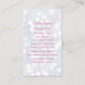 メーキャップアーティストのピンクの口紅の名刺 名刺 (裏面)