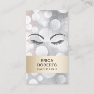 メーキャップアーティストのヘアーサロンの金ゴールド及び銀製のアポイ 予約カード