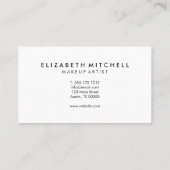 メーキャップアーティストのモダンな手書きの金ゴールドのグリッターの唇 名刺 (裏面)